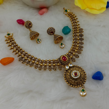 916 Gold Antique Bridal Set by Ranka Jewellers