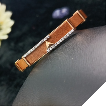 18Kt Gold Fancy Leather Belt Bracelet by Ranka Jewellers