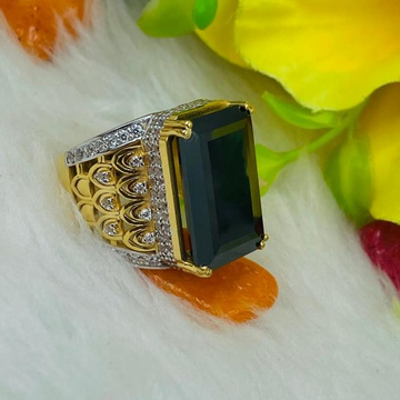 916 BIG BLACK STONE RING by Ranka Jewellers