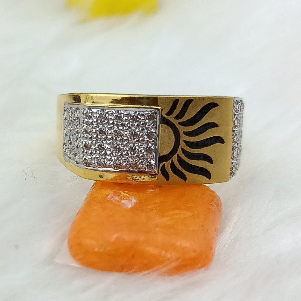 916 GOLD CZ MEENA GENTS RING