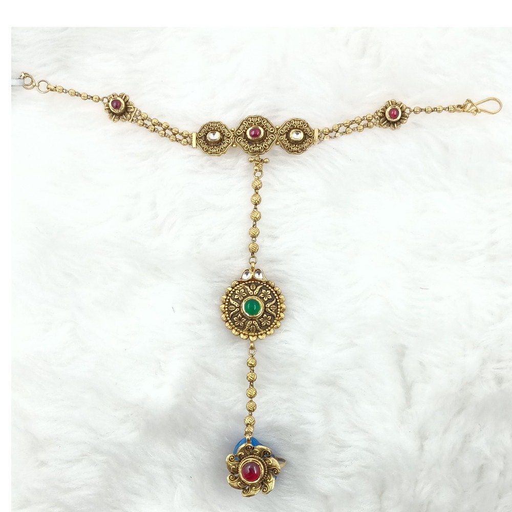 22K Gold Antique Jadtar Pocha