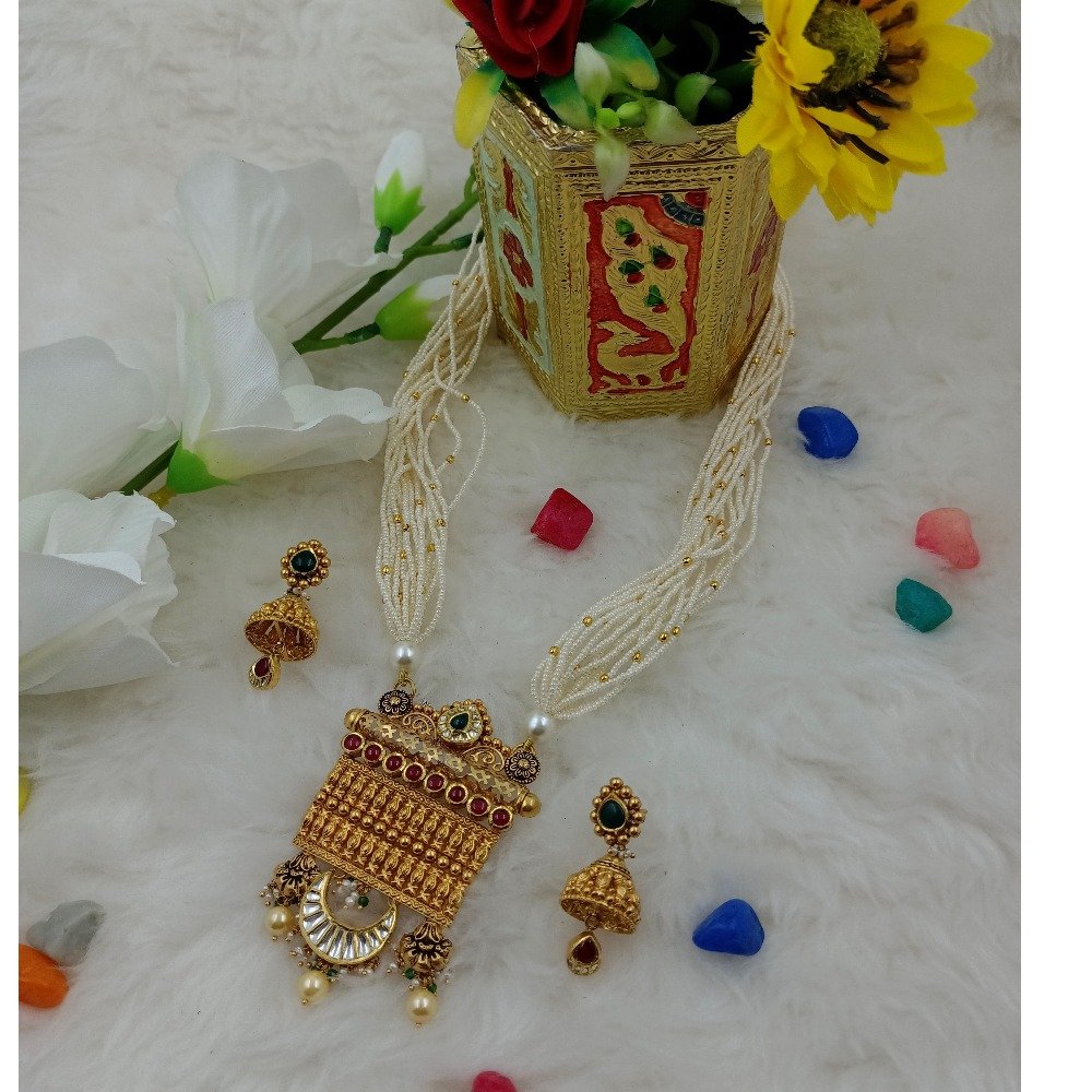 916 Gold Antique Long Set For Bridal